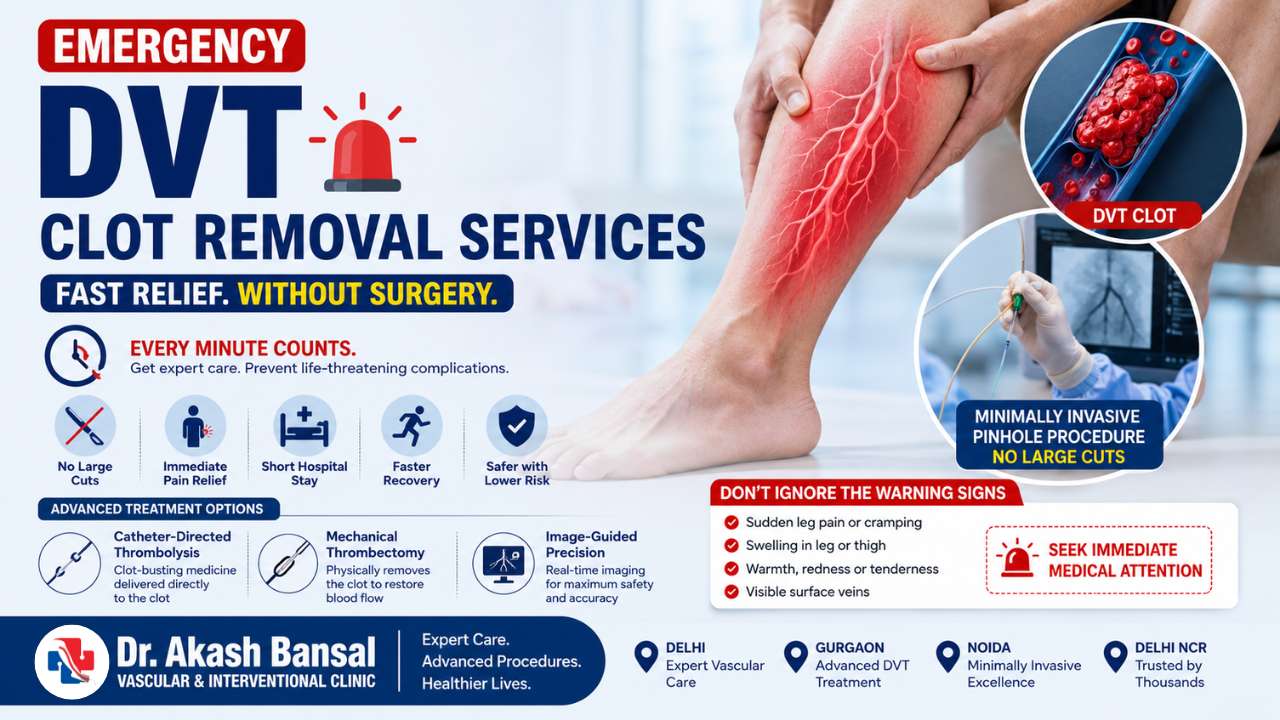 Emergency DVT Treatment Delhi | Fast Leg Clot Removal